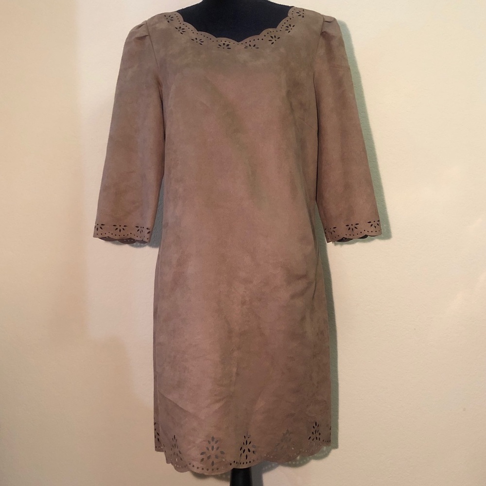 Sharagano Brown Suede Dress Size 10